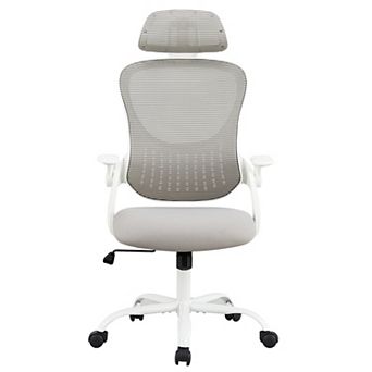 Ergonomic Mesh Office Chair with Headrest, High Back Swivel Task Chair with Flip-Up Armrests
