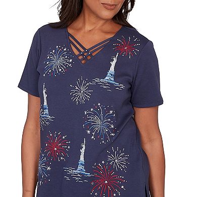 Petite Alfred Dunner Statue of Liberty Graphic Tee