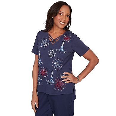 Petite Alfred Dunner Statue of Liberty Graphic Tee