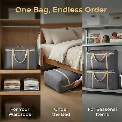 Clothes Storage, Foldable Storage Bags, Moving Bags for Organizing Clothing, Closet Organizers
