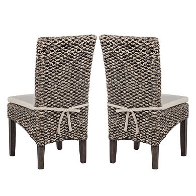 Linon Elodie Seagrass Dining Chair Set of 2