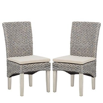 Linon Elodie Seagrass Dining Chair Set of 2