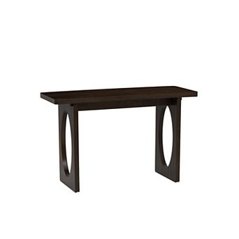 Linon Pedro Console Table with Oval Cutout Design