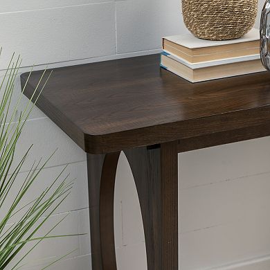 Linon Pedro Console Table with Oval Cutout Design
