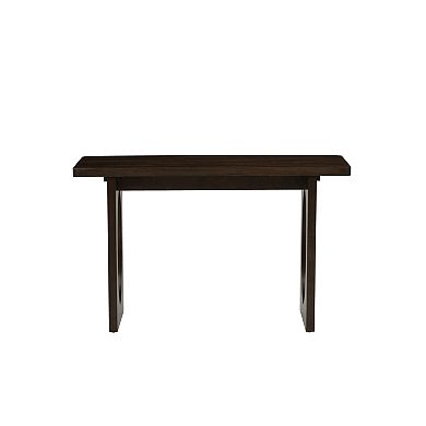 Linon Pedro Console Table with Oval Cutout Design