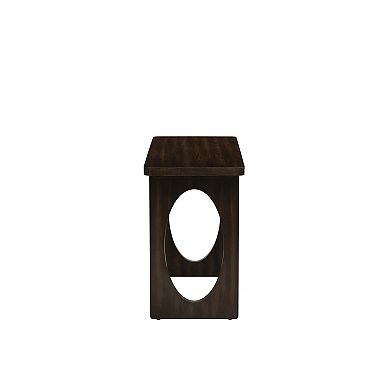 Linon Pedro Console Table with Oval Cutout Design
