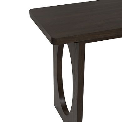 Linon Pedro Console Table with Oval Cutout Design
