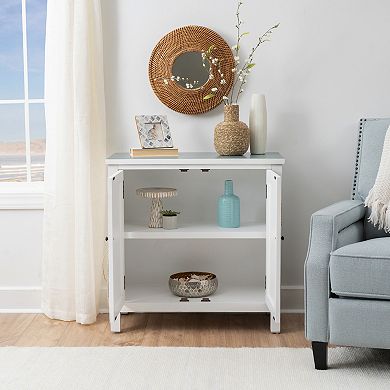 Linon Maren 2-Door Flip Flop Storage Cabinet