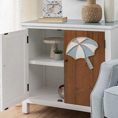 Linon Maren 2-Door Flip Flop Storage Cabinet