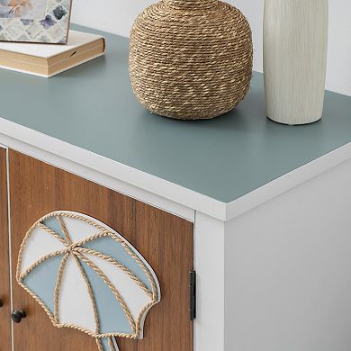 Linon Maren 2-Door Flip Flop Storage Cabinet