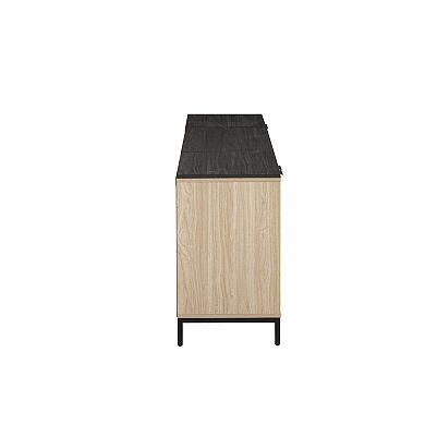 Linon Alver Fireplace & 2 Cabinets