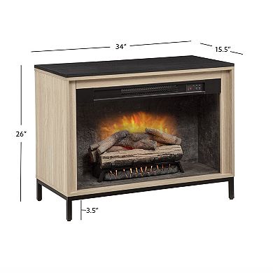 Linon Alver Electric Fireplace