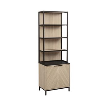 Linon Alver Bookcase with Storage Cabinet