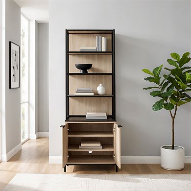 Linon Alver Bookcase with Storage Cabinet