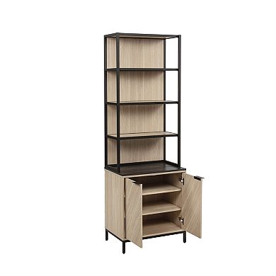 Linon Alver Bookcase with Storage Cabinet