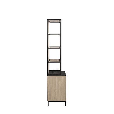 Linon Alver Bookcase with Storage Cabinet