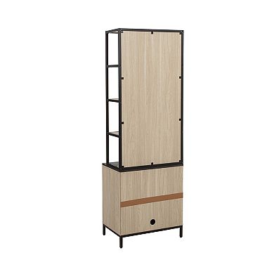 Linon Alver Bookcase with Storage Cabinet