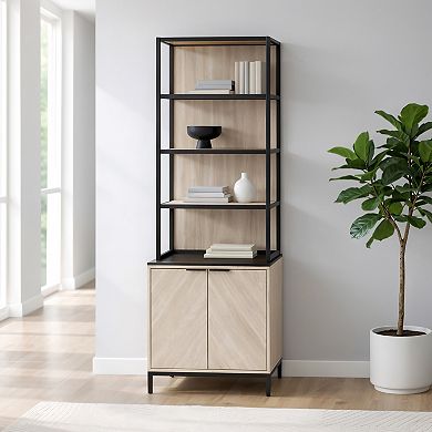 Linon Alver Bookcase with Storage Cabinet