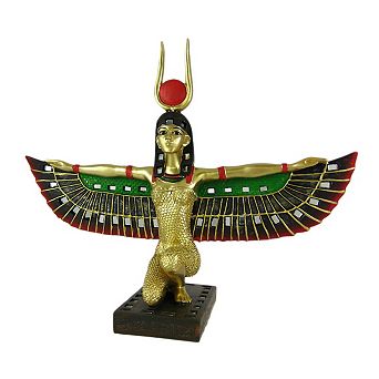 Winged Egyptian Goddess Statue Deity Mythology