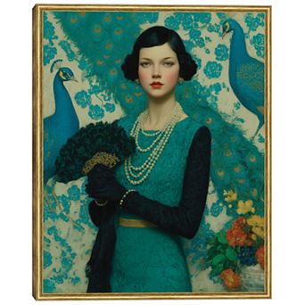 Masterpiece Peacock Poise Framed Wall Art