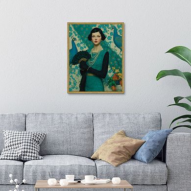 Masterpiece Peacock Poise Framed Wall Art