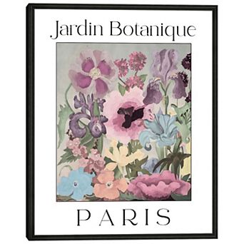Masterpiece Affiche Francaise Jardin Botanique Framed Wall Art