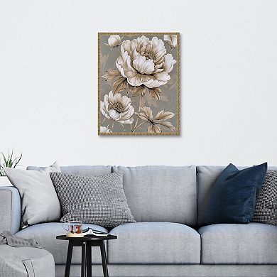 Masterpiece Ink Wash Peonies Framed Wall Art