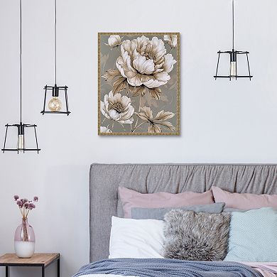 Masterpiece Ink Wash Peonies Framed Wall Art