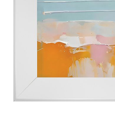 Masterpiece Pastel Abstract Sunset Framed Wall Art