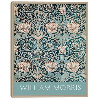 Masterpiece William Morris Honeysuckle Blue Framed Wall Art