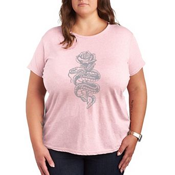 Plus Size Yellowstone Dutton Forever Snake & Rose Graphic Tee