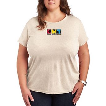 Plus Size CMT Stamp Logo Graphic Tee