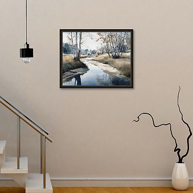 Masterpiece Birch Tree Creek Framed Wall Art