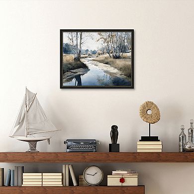 Masterpiece Birch Tree Creek Framed Wall Art