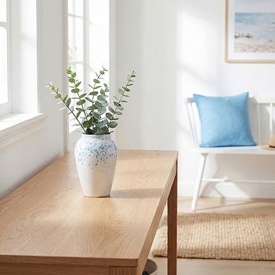 Elegant Modern Flower Vase with Matte Ribbed Design for Home Decor
