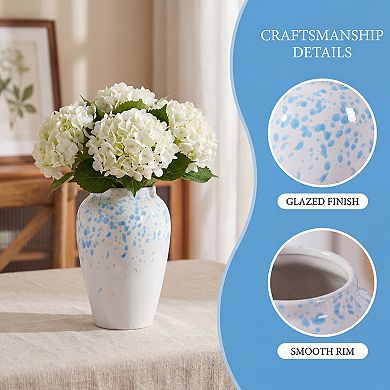 Elegant Modern Flower Vase with Matte Ribbed Design for Home Decor
