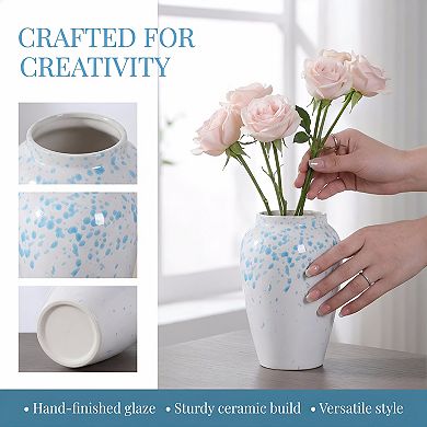 Elegant Modern Flower Vase with Matte Ribbed Design for Home Decor