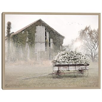 Masterpiece Country Flower Wagon Framed Wall Art