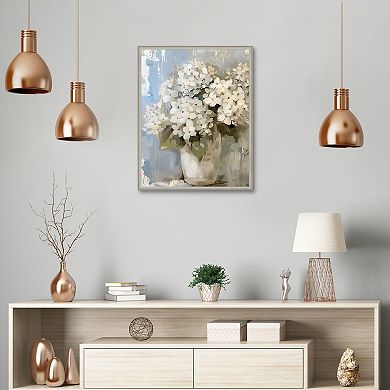 Masterpiece White Hydrangeas Framed Wall Art