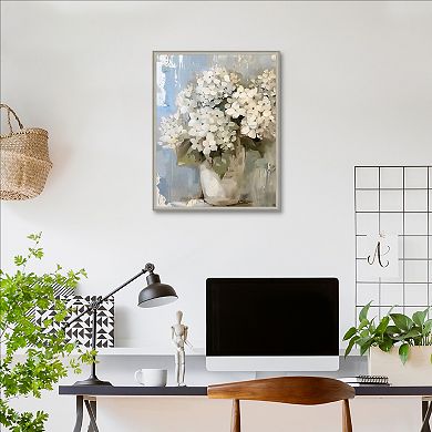 Masterpiece White Hydrangeas Framed Wall Art