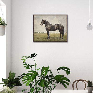 Masterpiece Espresso Horse Framed Wall Art