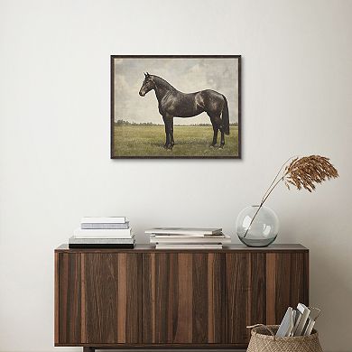 Masterpiece Espresso Horse Framed Wall Art