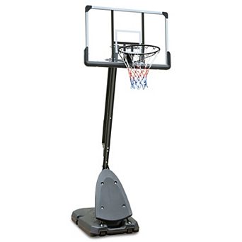 WOW PIONEER Adjustable Height Portable Basketball Hoop System with Stable Base and Wheels