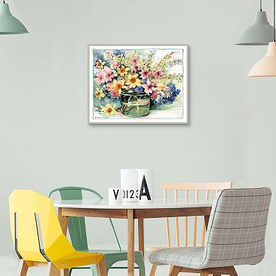 Masterpiece Flower Jar II Framed Wall Art