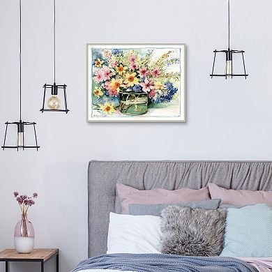 Masterpiece Flower Jar II Framed Wall Art