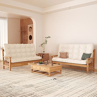 80x 54x 8 Inch Thick Floor Mattress, Foldable Corduroy Futon Sleeping Pad for Sofa Couch Bed Room