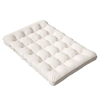 80x 54x 8 Inch Thick Floor Mattress, Foldable Corduroy Futon Sleeping Pad for Sofa Couch Bed Room