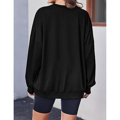 Zeagoo Women's Christmas Tree Crewneck Long Sleeve Sweatshirt Xmas Holiday Party Pullover Tops