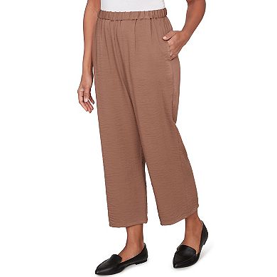 Petite Alfred Dunner Wide Leg Pull-On Ankle Pants