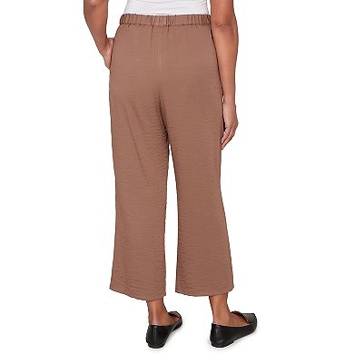 Petite Alfred Dunner Wide Leg Pull-On Ankle Pants